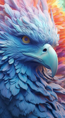 Obraz premium Beautiful eagle peaceful innocent statue