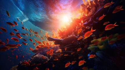 Obraz premium coral reef in the sea