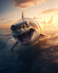 Obraz premium shark in the ocean