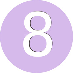 Numbers on the purple circle