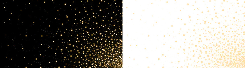 glow yellow sparkle transparent particle effect from the corner  transparent background
