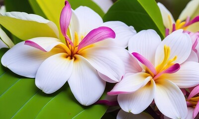 Fototapeta na wymiar Beautiful frangipani flower background