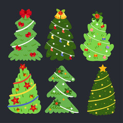 Cute Cartoon Christmas Concept.