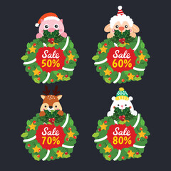 Christmas Sale vector.