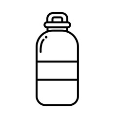 Water bottle camping vacation outline icon	
