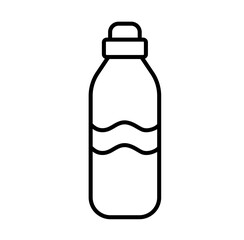 Water bottle camping vacation outline icon	
