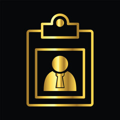 gold name tag, icon, vector, illustration, design, template, flat, style