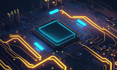 Fototapeta premium Computer circuit board wallpaper background