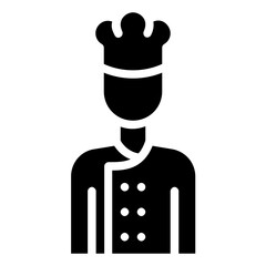 chef avatar glyph vector icon