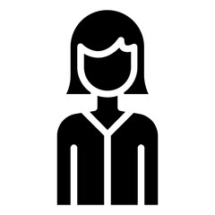 woman avatar glyph vector icon