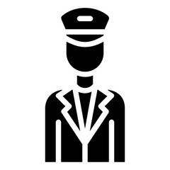 driver avatar glyph vector icon