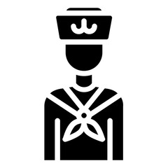 mariner avatar glyph vector icon