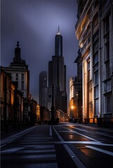 Naklejka premium city in the night 