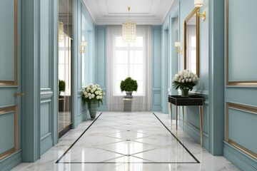 Luxury entrance art hall style. Generate Ai