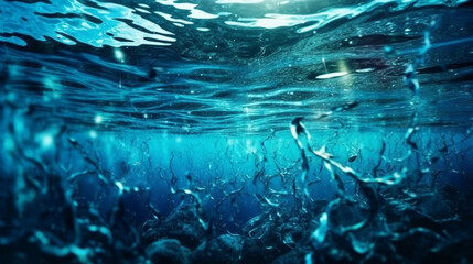 Generative AI, ジェネレーティブ, AI, water,水中, 水面, 波
