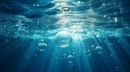 Generative AI, ジェネレーティブ, AI, water,水中, 水面, 波