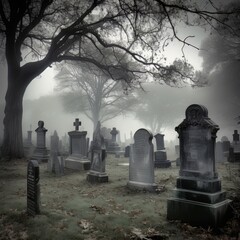 Horror cemetery halloween