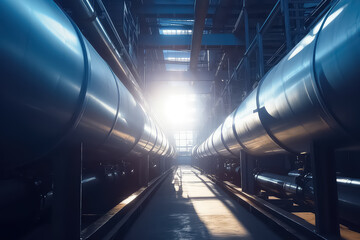 Gas pipes oil energy. technology. Safety valve in gas pipe industry, AI