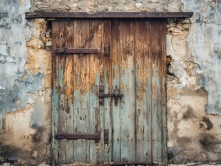 Rustic Metal Door -ai generated