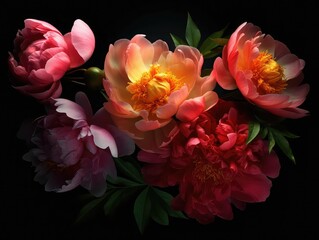 Fototapeta premium Beautiful fantasy vintage flower, digital background