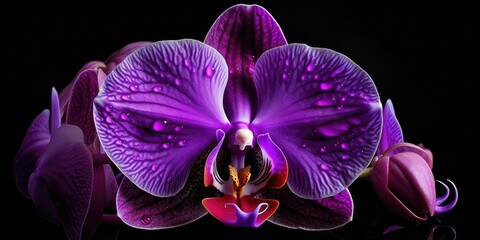 Vivid Purple Orchid in Bloom -ai generated