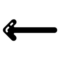 left arrow glyph vector icon