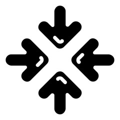 Fototapeta premium zoom out arrow glyph vector icon