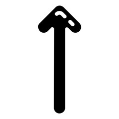 up arrow glyph vector icon