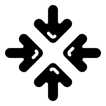zoom out arrow glyph vector icon
