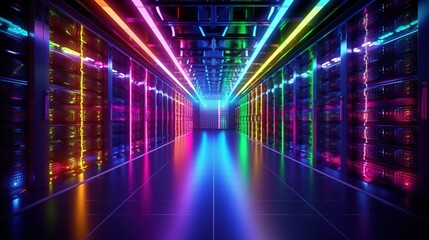 Powerhouse of Technology: Exploring a Visual Scene of Cloud Computing Data Center with Illuminated Servers
