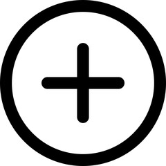 Obraz premium Icon Illustration Of Plus Symbol Illustration. addition Sign. Line and glyph