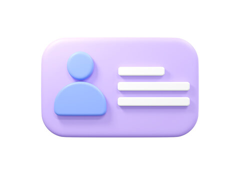 3D icon cartoon Person profile