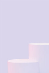 Background vector 3d render with podium. Product scene render on a white podium