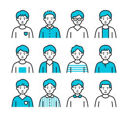 男の子アイコンセット