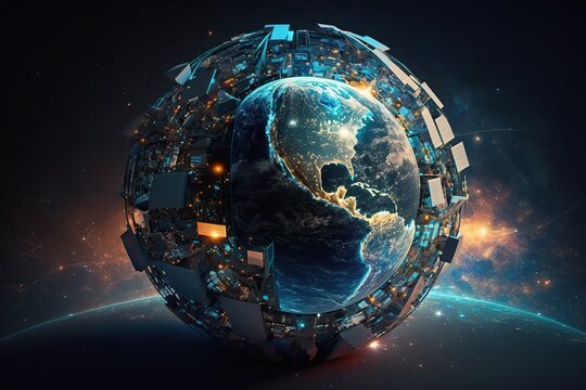 Communication technology for internet business. Generative AI