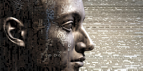 Printed Text Leading to Digital Information Age Galaxy Generative AI