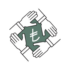 Türkiye economic crisis. monetary and economic crisis. Turkish lira symbol. vector design.
