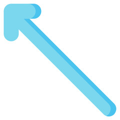 left up arrow vector flat icon