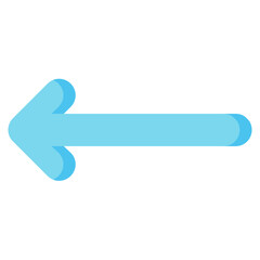 left arrow vector flat icon