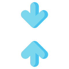 vertical contract arrow vector flat icon