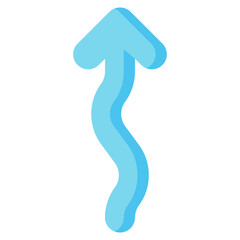 zigzag up arrow vector flat icon