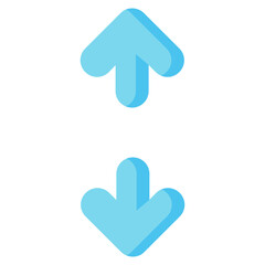vertical expand arrow vector flat icon