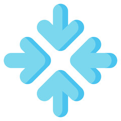 zoom out arrow vector flat icon