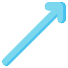 right up arrow vector flat icon