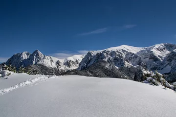 Foto op Canvas Tatry zima góry w śniegu, Giewont, Czerwone Wierchy, przecierać szlak, ścieżka, kościelisko, zakopane © sarns