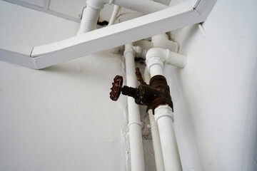 Close up of pipes and valves