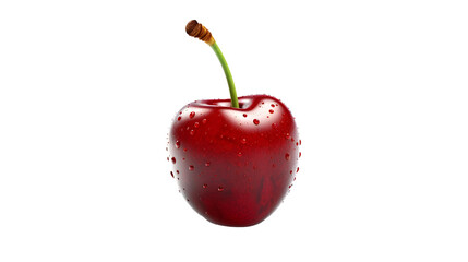 Lustrous Cherry Isolated on a Transparent Background