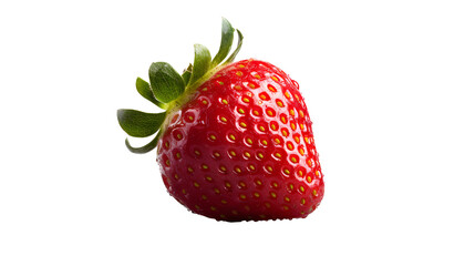 Luscious Strawberry Isolated on a Transparent Background