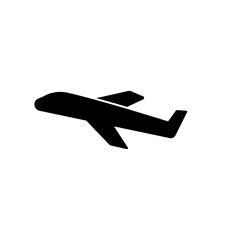 Plane silhouette vector icon