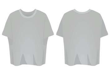 Grey  t shirt. vector illustration